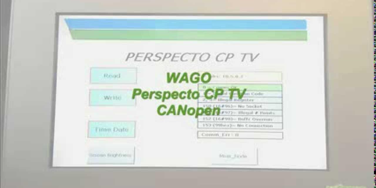Perspecto and CANopen Networking Video from WAGO