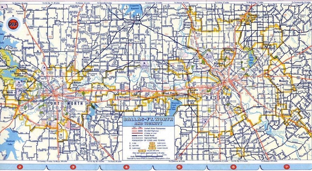 1958 Dallas County Road Map. Click for large, detailed image.