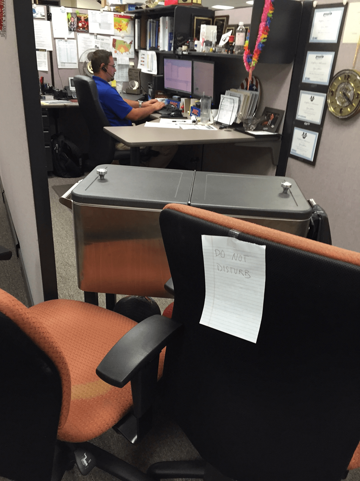 What's a guy gotta do to get avoid interruptions?