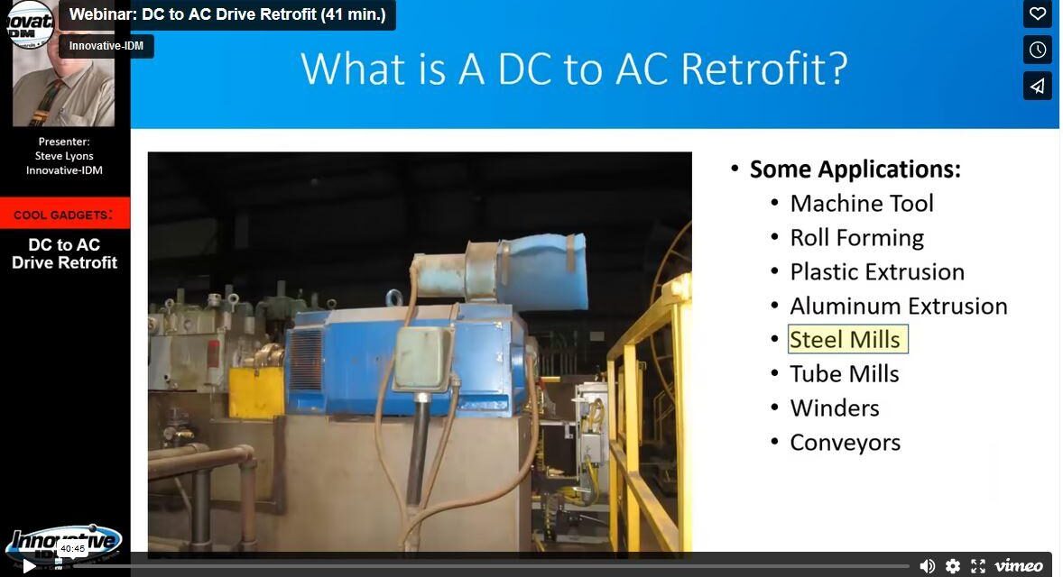 DC to AC Drive Retrofit – Webinar on Demand